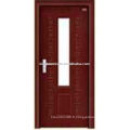 Prix concurrentiel PVC porte JKD-M662 porte en MDF avec PVC finition et Glas